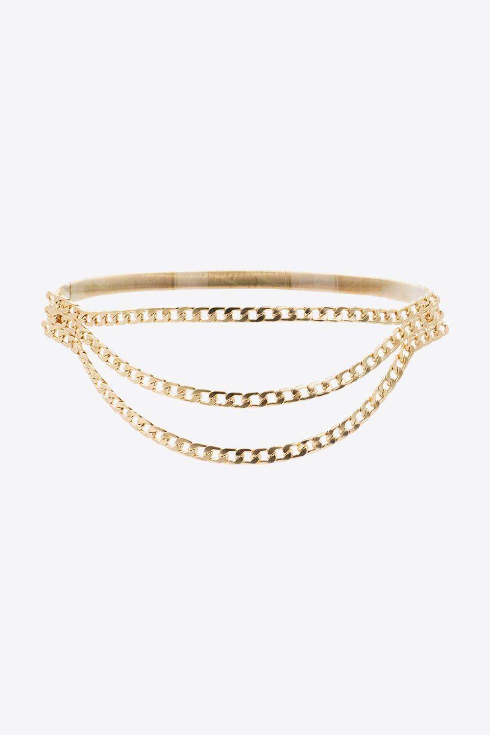 Metal Triple-Layered Chain Belt - Trendsi - Flyclothing LLC