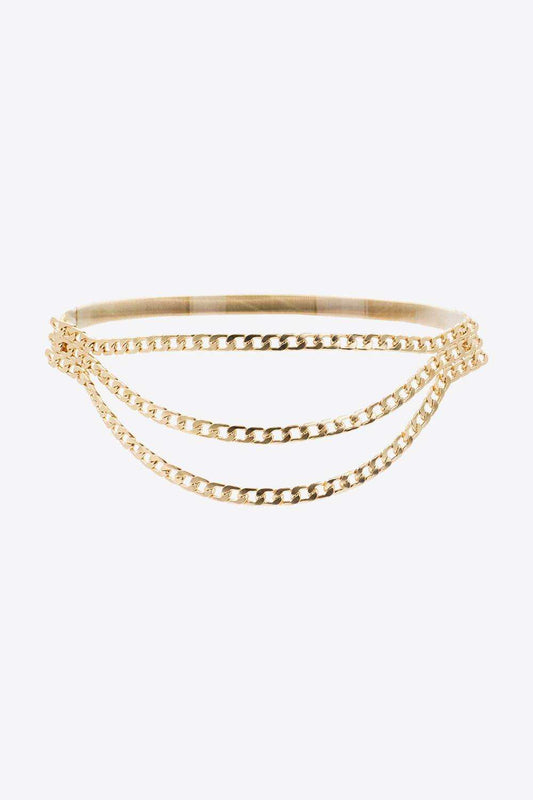 Metal Triple-Layered Chain Belt - Trendsi - Flyclothing LLC