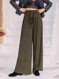 Ribbed Tied Wide Leg Pants - Trendsi - Flyclothing LLC