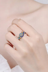Moissanite Contrast 925 Sterling Silver Ring - Trendsi - Flyclothing LLC