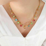 Crystal Copper Chain Necklace - Trendsi - Flyclothing LLC