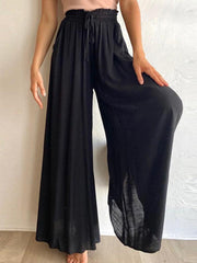 Drawstring Waist Wide Leg Pants - Trendsi
