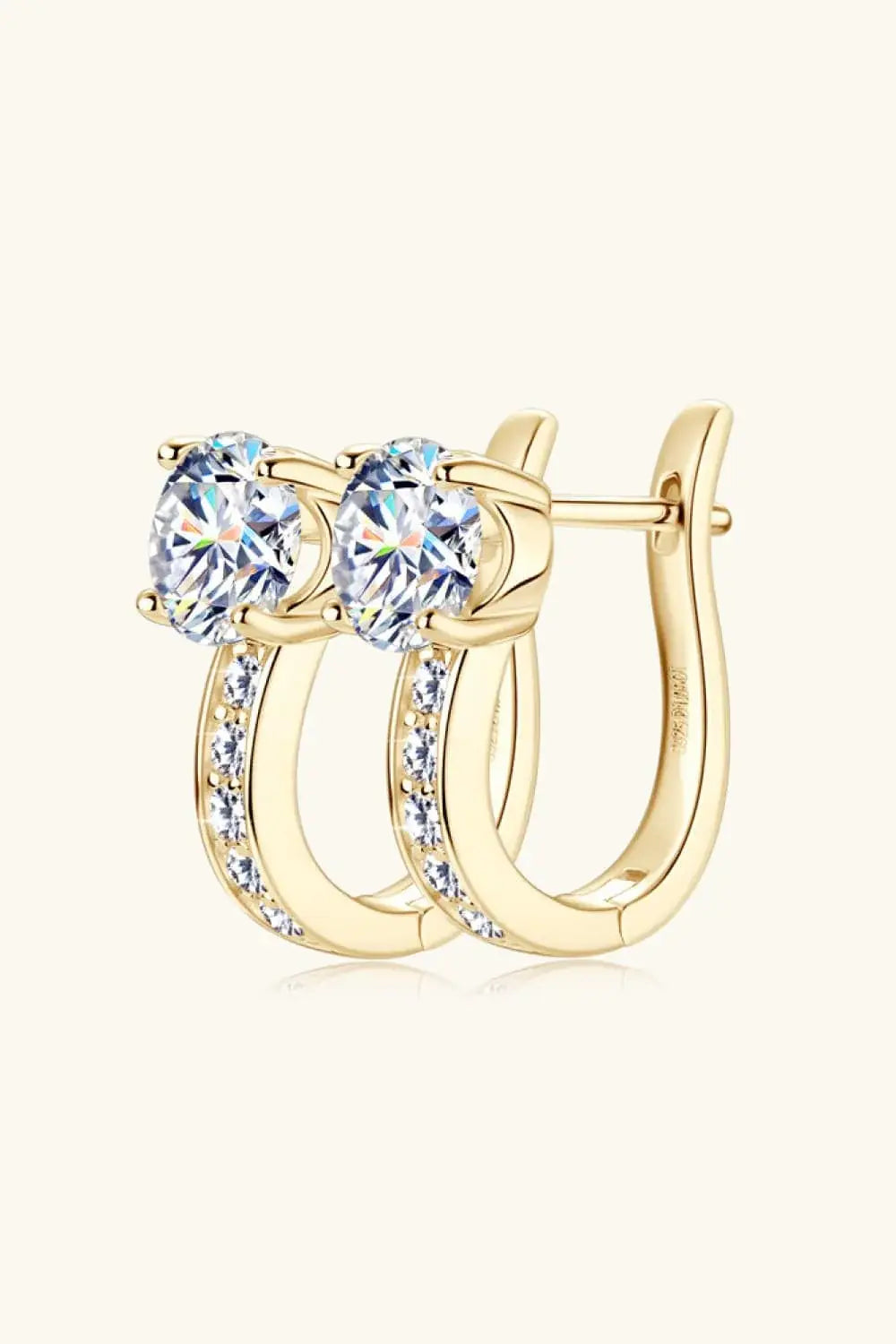 2 Carat Moissanite 925 Sterling Silver Earrings - Trendsi - Flyclothing LLC