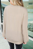 Ribbed Round Neck Long Sleeve Graphic Sweatshirt - Trendsi - Flyclothing LLC