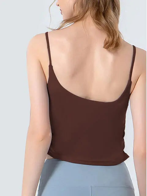 Ruched Sports Cami - Trendsi - Flyclothing LLC