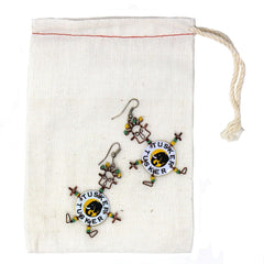 Recycled Tusker Bottle Cap Dancing Girl Earrings - Creative Alternatives - Creative Alternatives