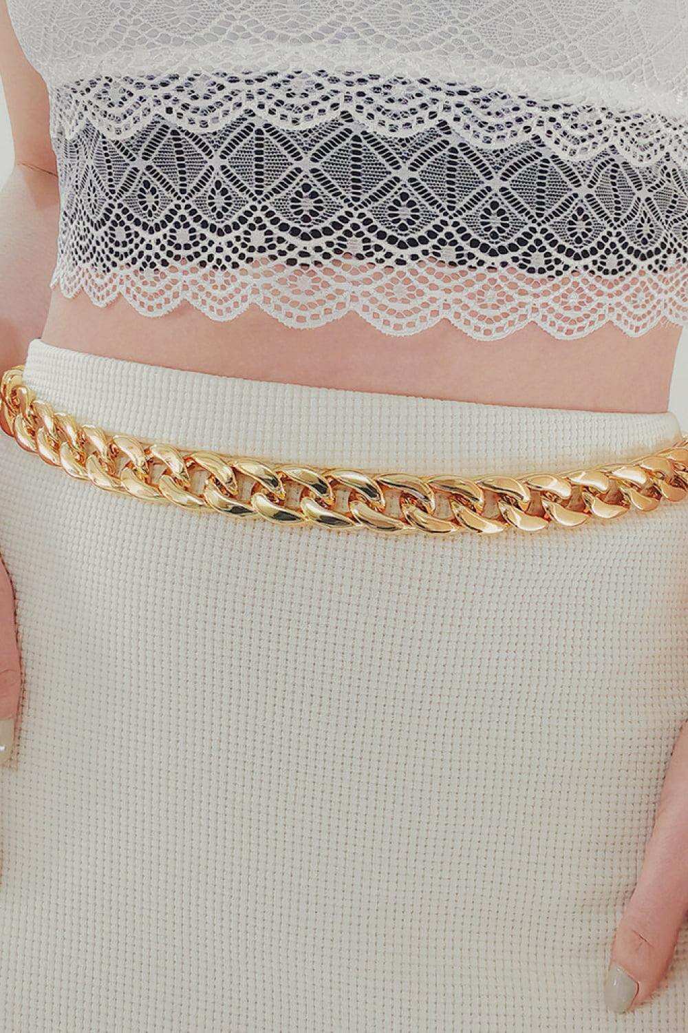 Adjustable Curb Chain Belt - Trendsi - Flyclothing LLC