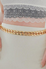 Adjustable Curb Chain Belt - Trendsi