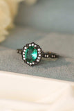 925 Sterling Silver Paraiba Tourmaline 4-Prong Ring - Trendsi - Flyclothing LLC