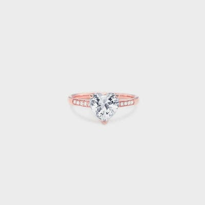 Heart Zircon 925 Sterling Silver Ring - Trendsi