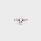 Heart Zircon 925 Sterling Silver Ring - Trendsi