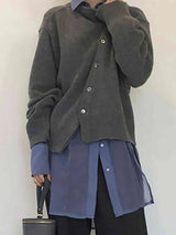 Dropped Shoulder Buttoned Cardigan - Trendsi - Flyclothing LLC