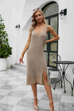 Knit Slit Tank Dress and Bolero Set - Trendsi