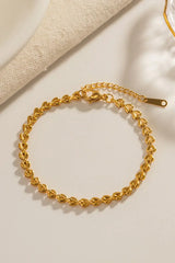 Heart Chain Lobster Clasp Bracelet - Trendsi - Flyclothing LLC