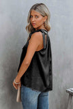 Printed Tied Grecian Neck Tank - Trendsi - Flyclothing LLC