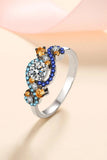 Moissanite Contrast 925 Sterling Silver Ring - Trendsi