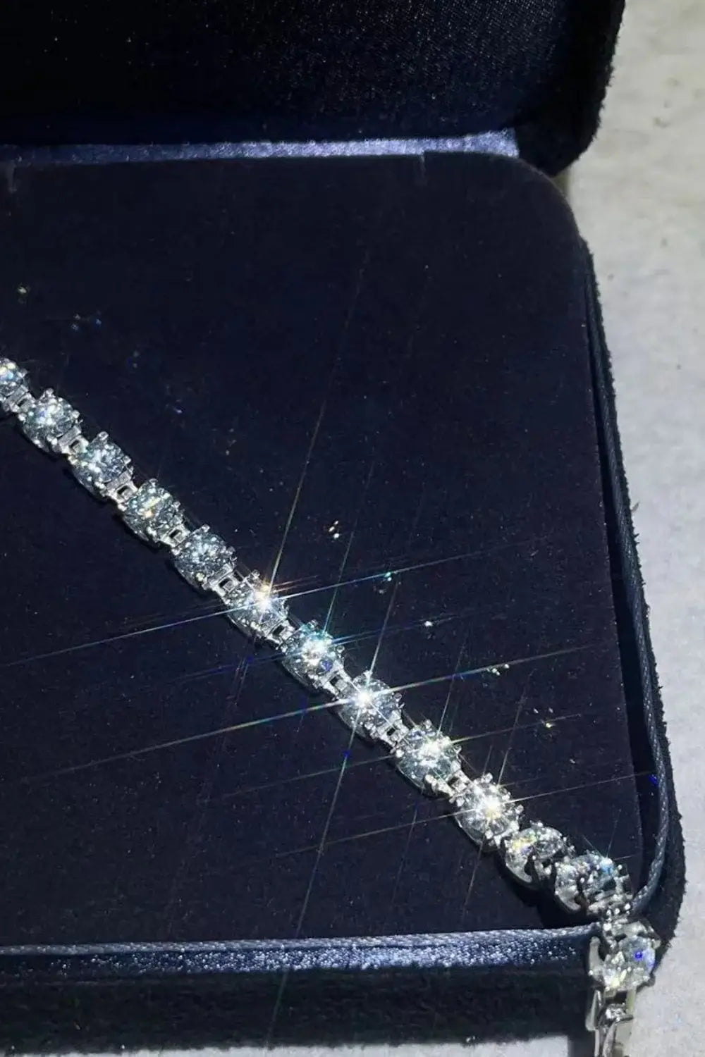 10 Carat Moissanite Platinum-Plated Bracelet - Trendsi - Flyclothing LLC