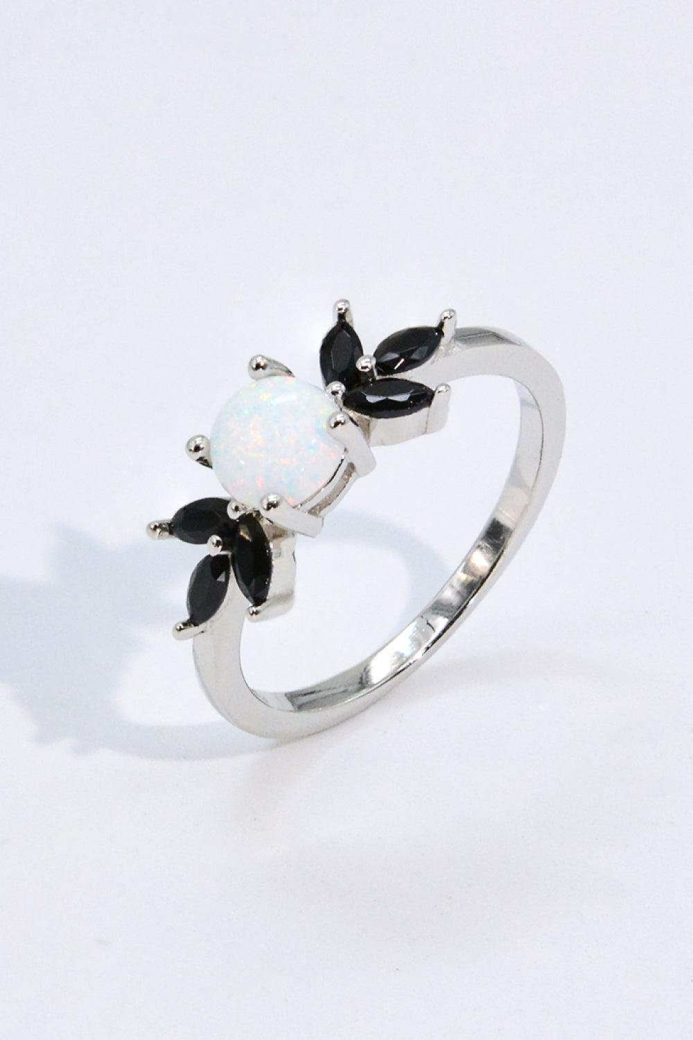 Opal and Zircon Contrast Ring - Flyclothing LLC