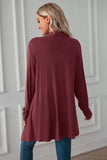 Open Front Long Sleeve Cardigan - Trendsi - Flyclothing LLC