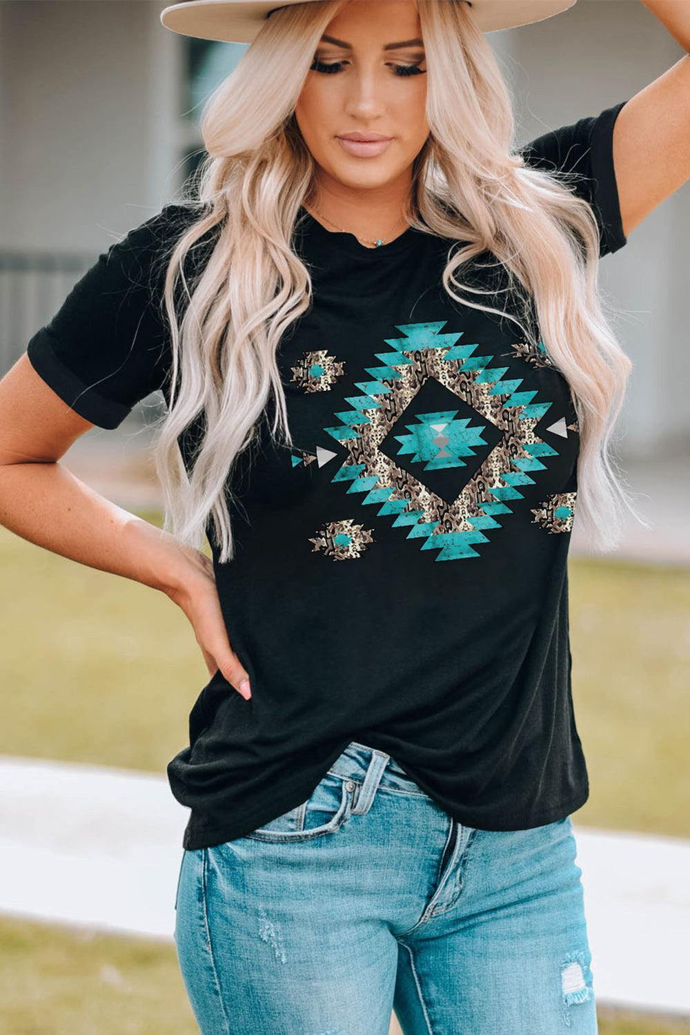Graphic Short Sleeve Tee Shirt - Trendsi