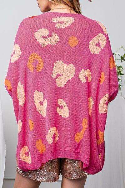 Graphic Batwing Sleeve Round Neck Sweater - Trendsi - Flyclothing LLC