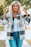 Plaid Button Up Dropped Shoulder Jacket - Trendsi - Flyclothing LLC