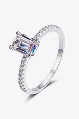 925 Sterling Silver Ring with Moissanite - Trendsi