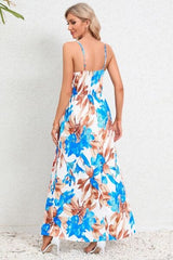 Printed Surplice Maxi Cami Dress - Trendsi