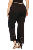 Plus Size Openwork Detail Pants - Trendsi