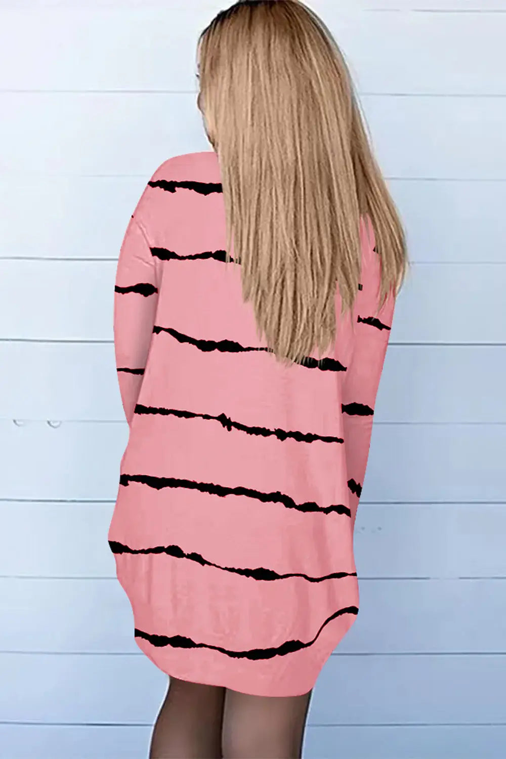 Printed Long Sleeve Cardigan - Trendsi - Flyclothing LLC