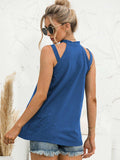Cutout Mock Neck Tank - Trendsi - Flyclothing LLC