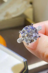 5 Carat Moissanite 925 Sterling Silver Ring - Trendsi - Flyclothing LLC