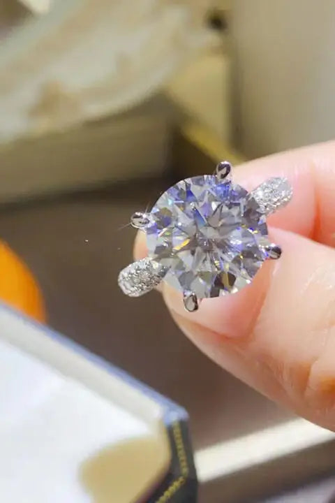 5 Carat Moissanite 925 Sterling Silver Ring - Trendsi - Flyclothing LLC
