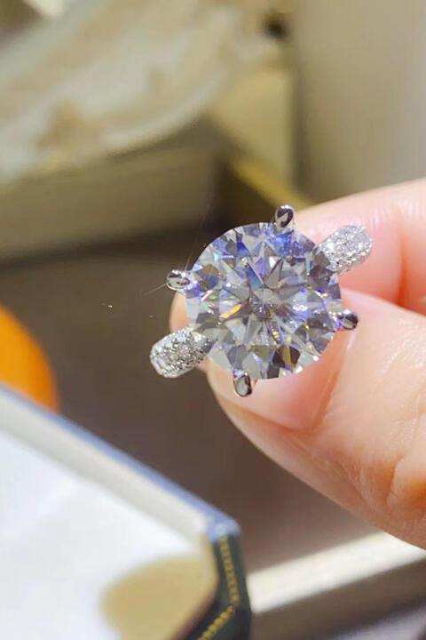 5 Carat Moissanite 925 Sterling Silver Ring - Trendsi - Flyclothing LLC