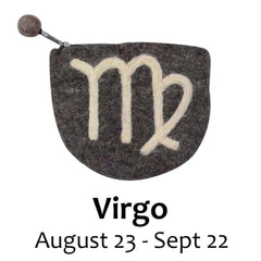 Felt Virgo Zodiac Coin Purse - Global Groove - Global Groove