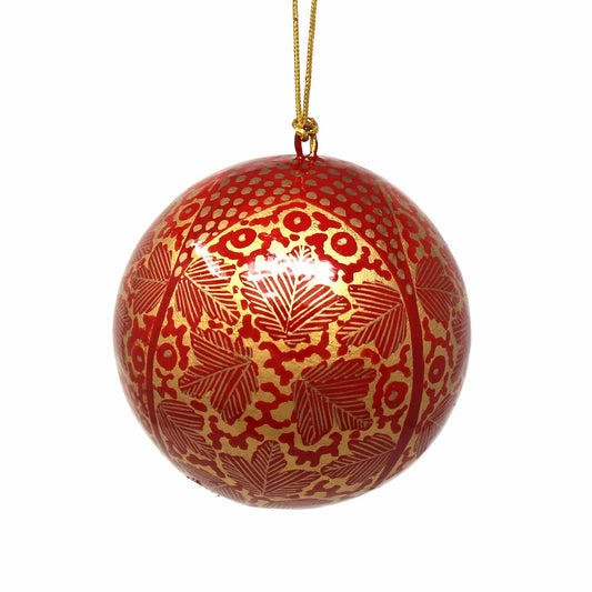 Handpainted Ornament Gold Chinar Leaves - Flyclothing LLC
