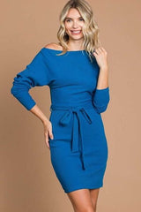 Culture Code Full Size Off Shoulder Dolman Sleeve Dress - Trendsi