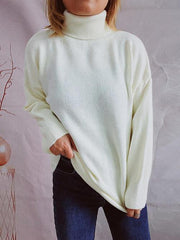 Turtleneck Long Sleeve Sweater - Flyclothing LLC