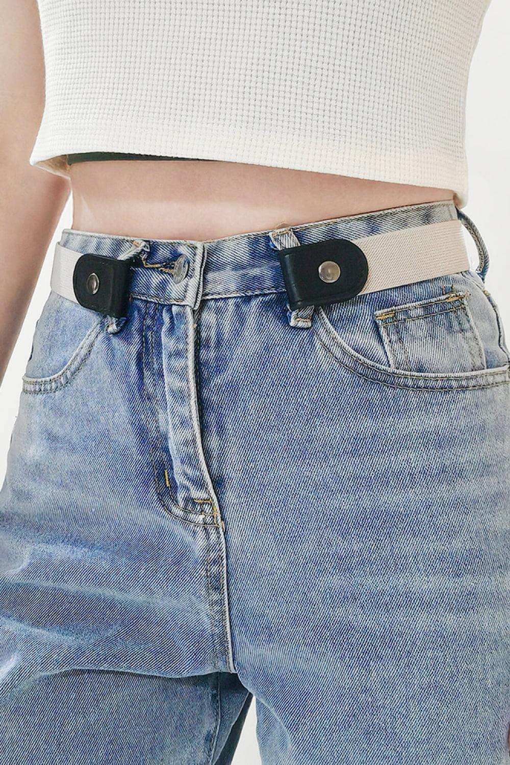 PU Elastic Snap Closure Belt - Trendsi - Flyclothing LLC