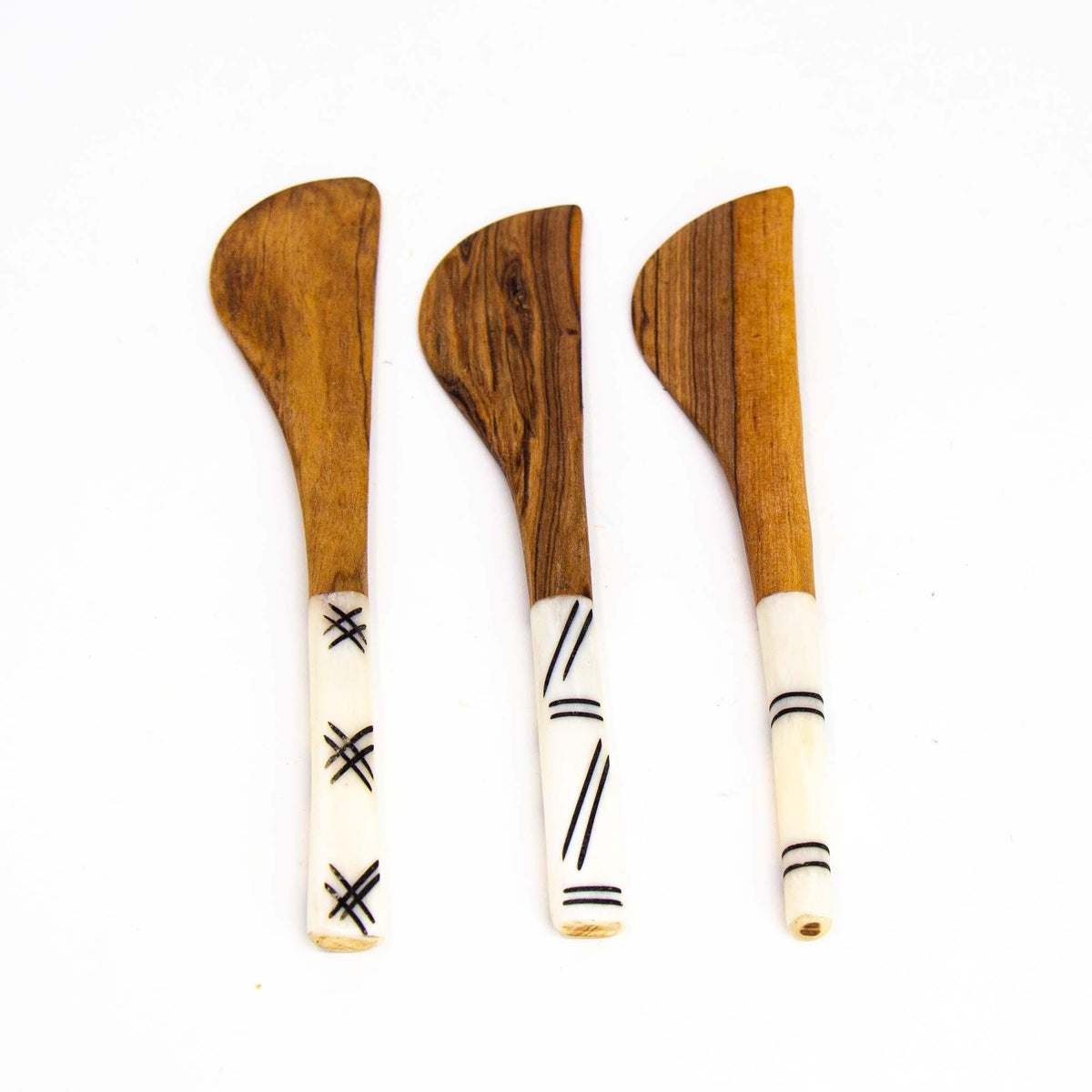 Simple Batik Olive Wood Spreader Set of 3 - Flyclothing LLC