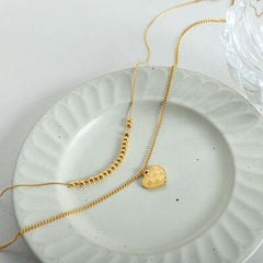 Heart Pendant Double-Lrayed Necklace - Trendsi