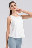 Wide Strap Round Neck Active Tank - Trendsi - Flyclothing LLC