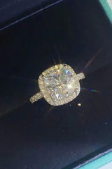 3 Carat Moissanite 925 Sterling Silver Square Ring - Trendsi - Flyclothing LLC