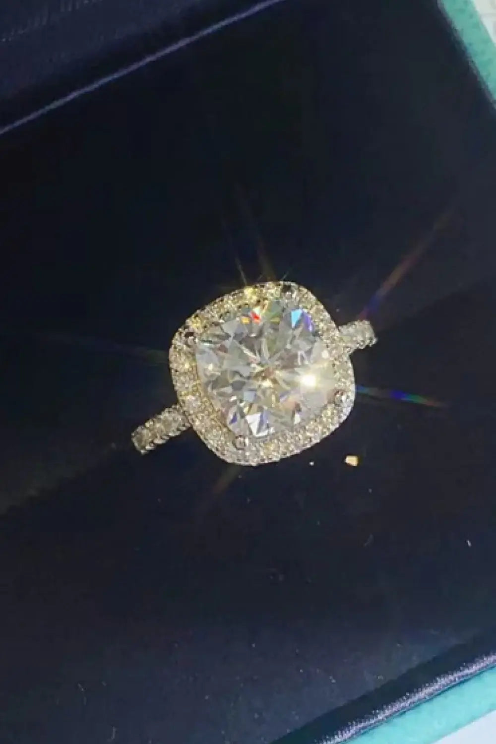 3 Carat Moissanite 925 Sterling Silver Square Ring - Trendsi - Flyclothing LLC