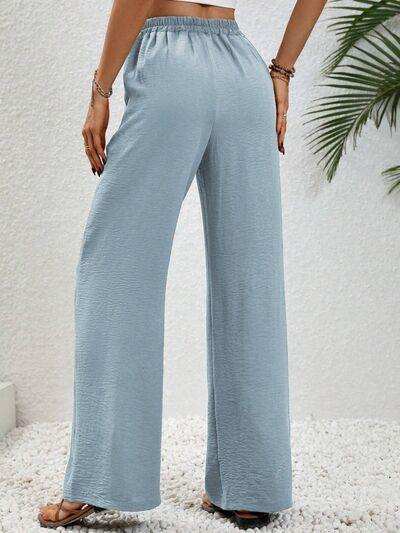 Wide Leg Drawstring Pants - Trendsi - Flyclothing LLC
