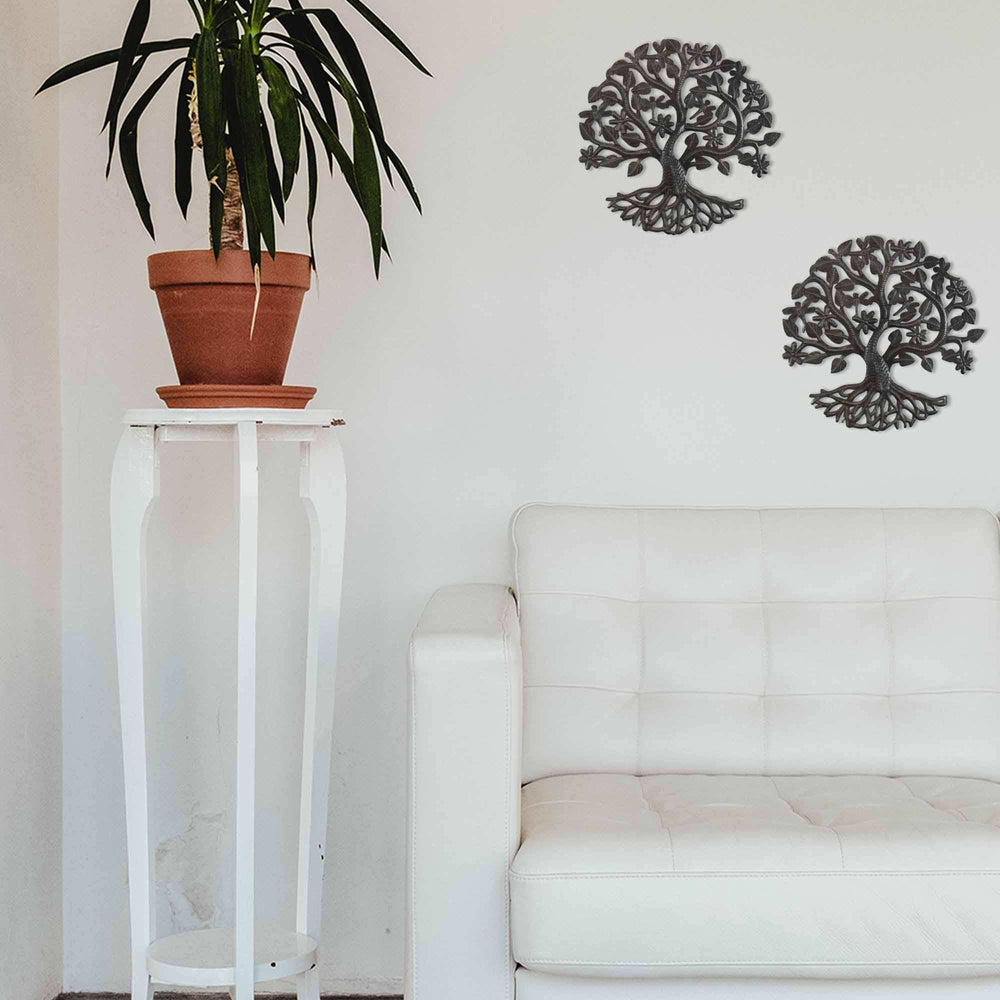 14 inch Tree of Life Dragonfly Metal Wall Art - Croix des Bouquets - Croix des Bouquets - Flyclothing LLC