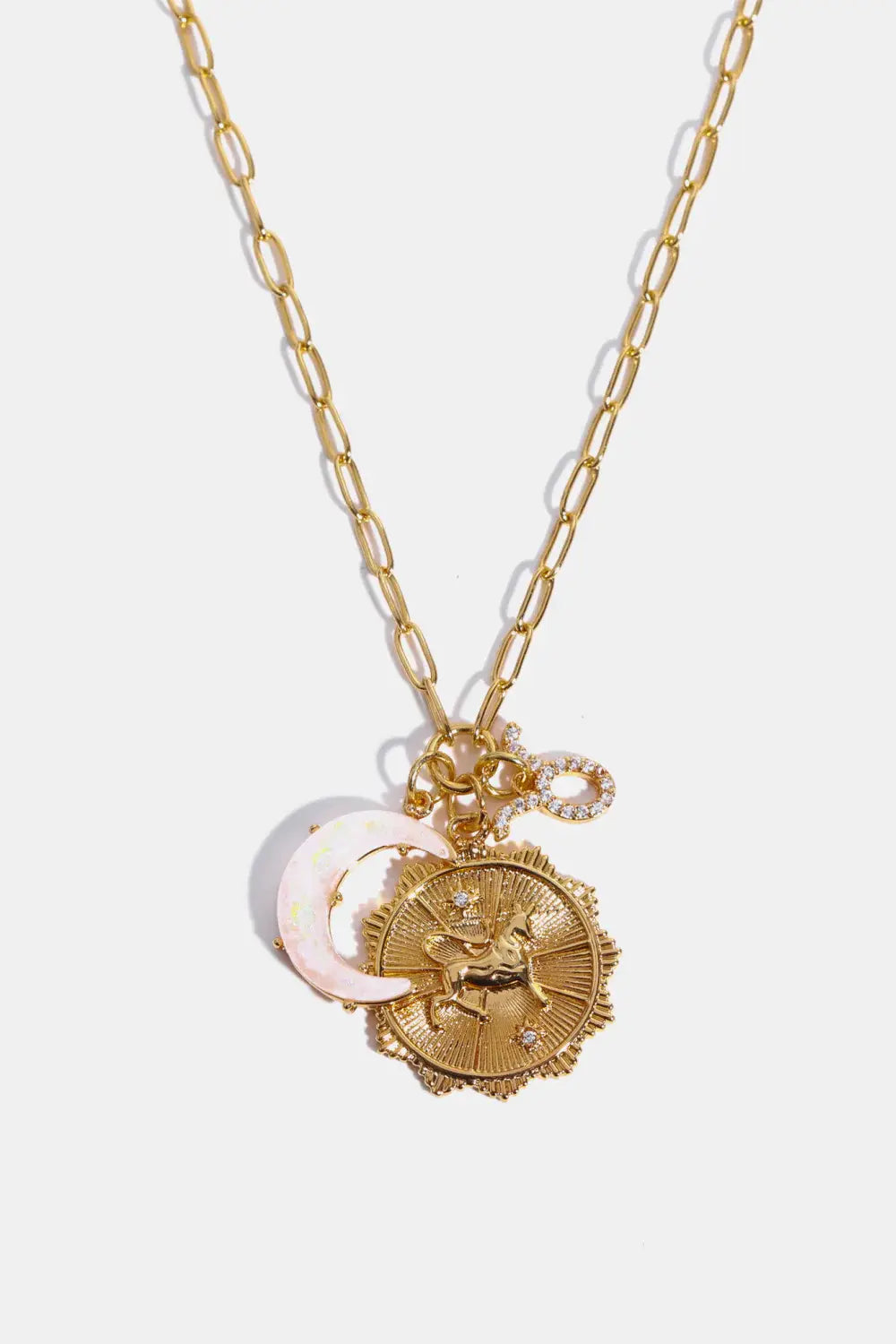 Constellation and Moon Pendant Copper Necklace - Trendsi - Flyclothing LLC