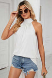 Tied Grecian Neck Tank - Trendsi - Flyclothing LLC