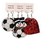 Snowman, Ball, and Heart Earrings Set - Trendsi - Flyclothing LLC