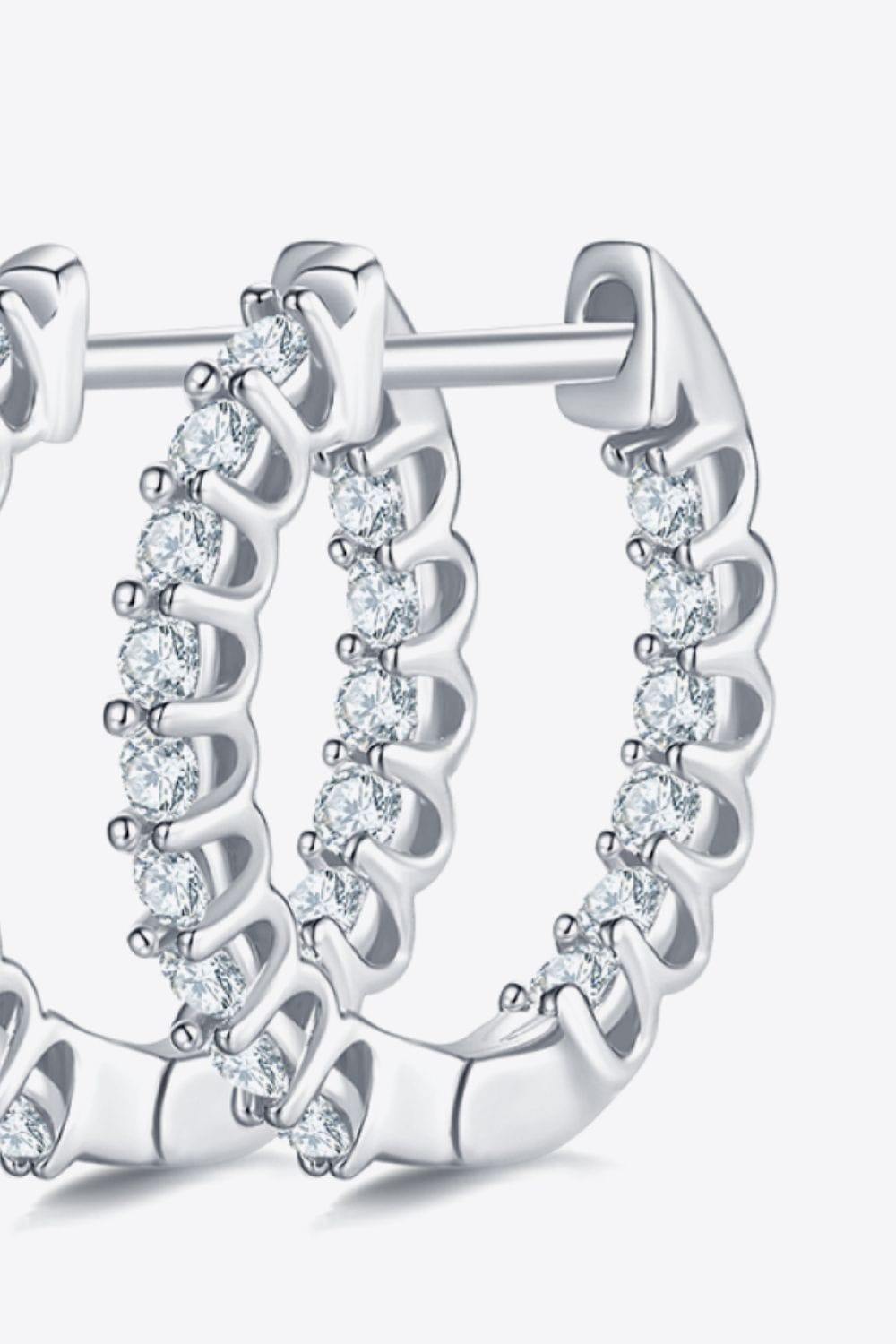Moissanite 925 Sterling Silver Earrings - Flyclothing LLC